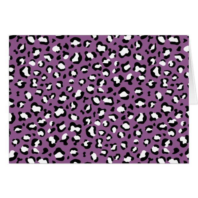 Leopard Pattern, Leopard Spots, Purple Leopard Cards (Front Horizontal)