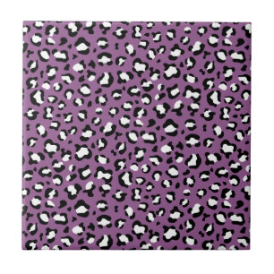 Leopard Pattern, Leopard Spots, Purple Leopard Ceramic Tile
