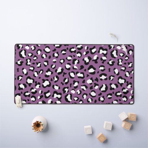 Leopard Pattern Leopard Spots Purple Leopard Desk Mat