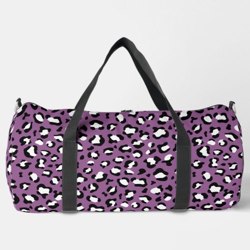Leopard Pattern Leopard Spots Purple Leopard Duffle Bag