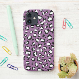 Leopard Pattern, Leopard Spots, Purple Leopard iPhone 12 Case