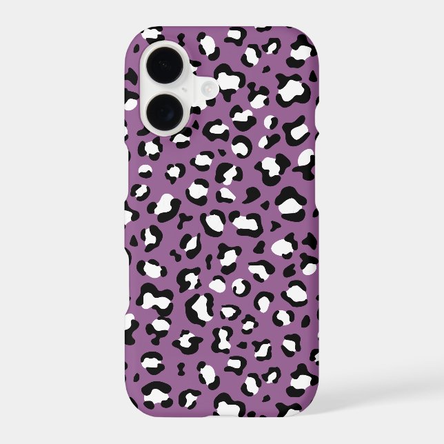 Leopard Pattern, Leopard Spots, Purple Leopard Iphone Case (Back)