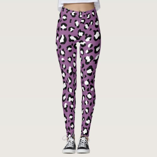 Leopard Pattern Leopard Spots Purple Leopard Leggings