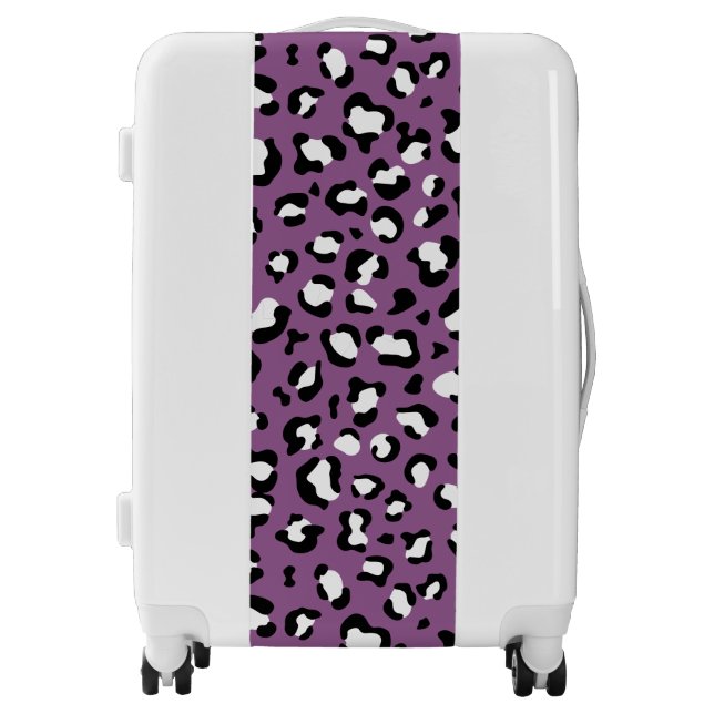 Leopard Pattern, Leopard Spots, Purple Leopard Luggage (Front)