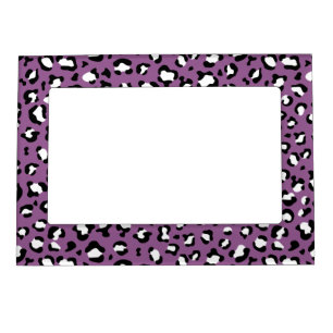 Leopard Pattern, Leopard Spots, Purple Leopard Magnetic Frame