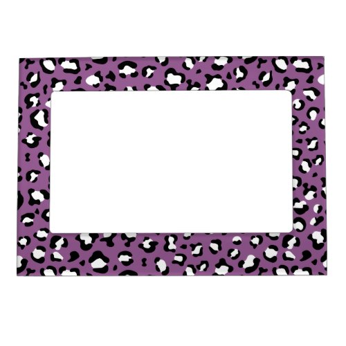 Leopard Pattern Leopard Spots Purple Leopard Magnetic Frame