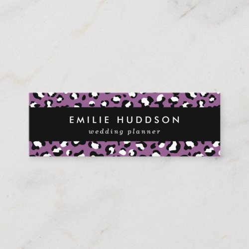 Leopard Pattern Leopard Spots Purple Leopard Mini Business Card