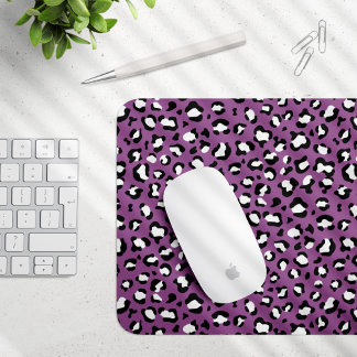 Leopard Pattern, Leopard Spots, Purple Leopard Mouse Pad