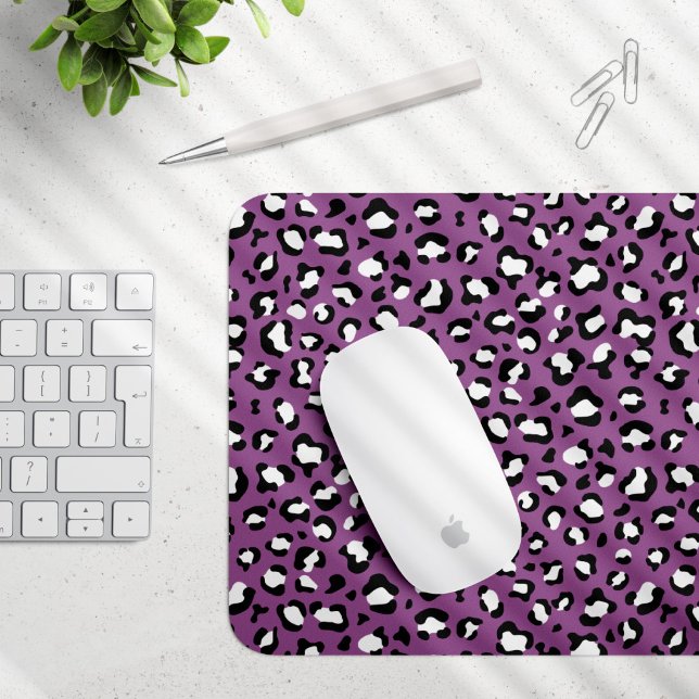 Leopard Pattern, Leopard Spots, Purple Leopard Mouse Pad (Creator Uploaded)