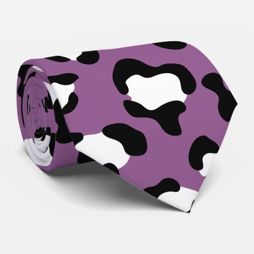 Leopard Pattern Leopard Spots Purple Leopard Neck Tie