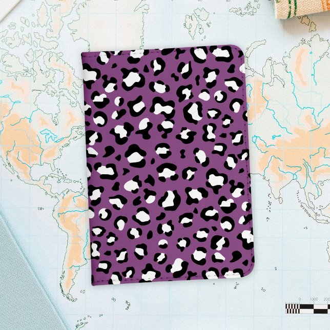 Leopard Pattern, Leopard Spots, Purple Leopard Passport Holder (Creator Uploaded)