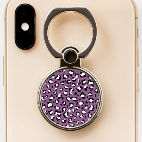 Leopard Pattern Leopard Spots Purple Leopard Phone Ring Stand