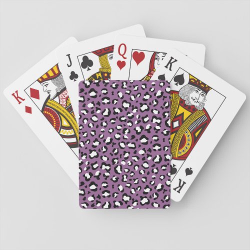 Leopard Pattern Leopard Spots Purple Leopard Playing Cards