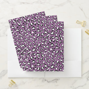 Leopard Pattern, Leopard Spots, Purple Leopard Pocket Folder