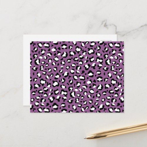 Leopard Pattern Leopard Spots Purple Leopard Postcard