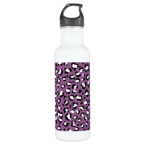 Leopard Pattern Leopard Spots Purple Leopard Stainless Steel Water Bottle