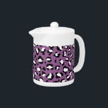 Leopard Pattern, Leopard Spots, Purple Leopard Teapot<br><div class="desc">Elegant,  stylish and sophisticated leopard pattern in purple color. Modern and trendy gift,  perfect for the animal print lover in your life.</div>