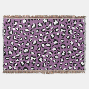 Leopard Pattern, Leopard Spots, Purple Leopard Throw Blanket