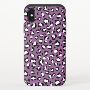 Leopard Pattern, Leopard Spots, Purple Leopard iPhone X Slider Case