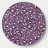 Leopard Pattern, Leopard Spots, Purple Leopard Wireless Charger (Front)