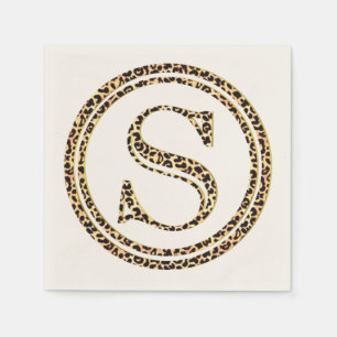 Leopard Pattern Letter "S" Napkins