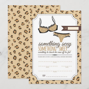 Leopard Pattern Lingerie Bridal Shower Invitation