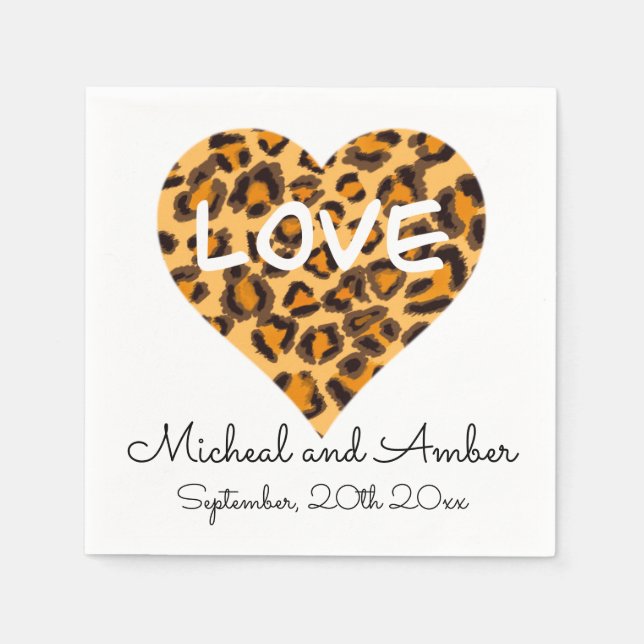 Leopard pattern - Love Napkins (Front)