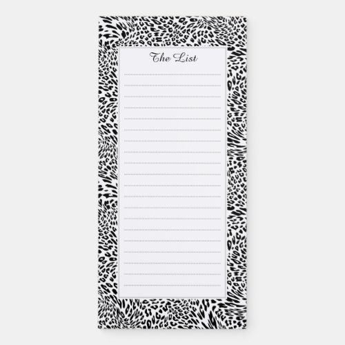 Leopard Pattern Magnetic Notepad