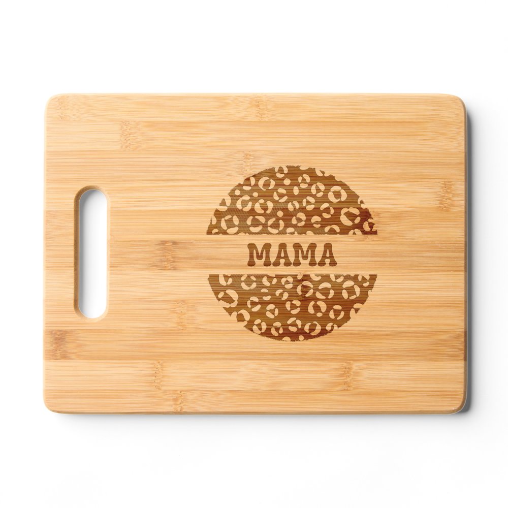 Leopard Pattern Mama Custom Cutting Board