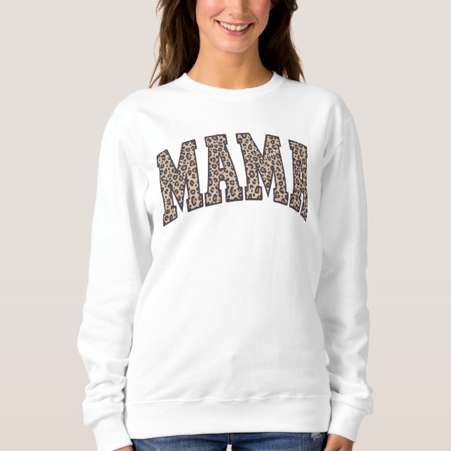 Leopard Pattern Mama Sweatshirt (Front)