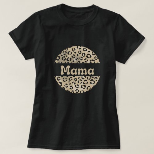 Leopard Pattern Mama  T_Shirt