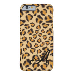 Leopard pattern -monogrammed barely there iPhone 6 case
