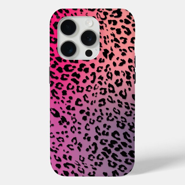 Leopard Pattern on Colorful Backdrop Case-Mate iPhone Case (Back)