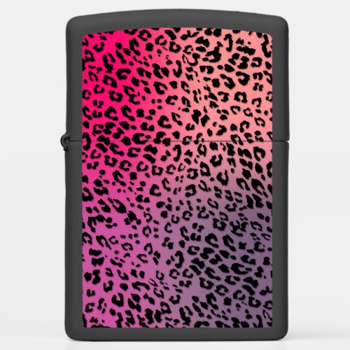 Leopard Pattern on Colorful Backdrop Zippo Lighter