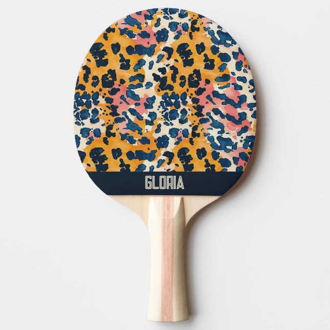 Leopard Pattern Ping Pong Paddle (Front)