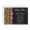 Leopard Pattern Pink Printed Ribbon Baby Shower