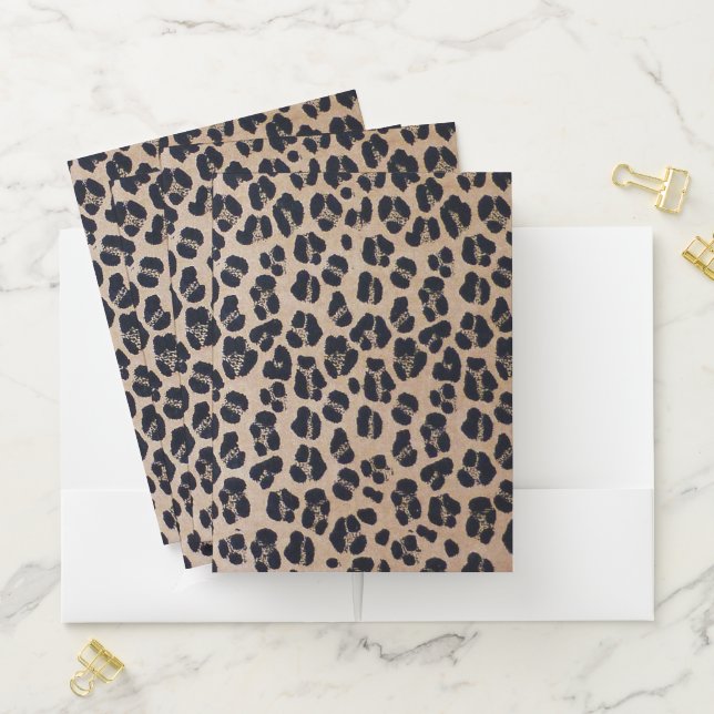 Leopard Pattern Pocket Folder (In Situ)