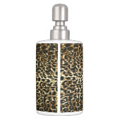 Leopard Pattern Print Bath Set (Back)