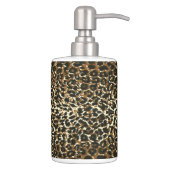 Leopard Pattern Print Bath Set (Right)