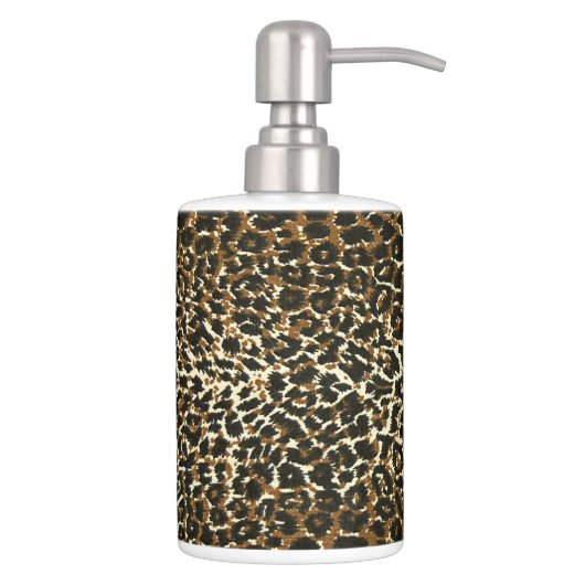 Leopard Pattern Print Bath Set (Right)