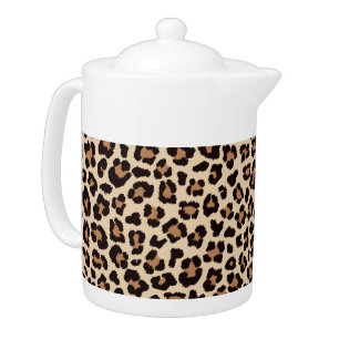 Leopard Pattern Print Teapot