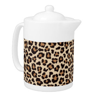 Leopard Pattern Print Teapot 