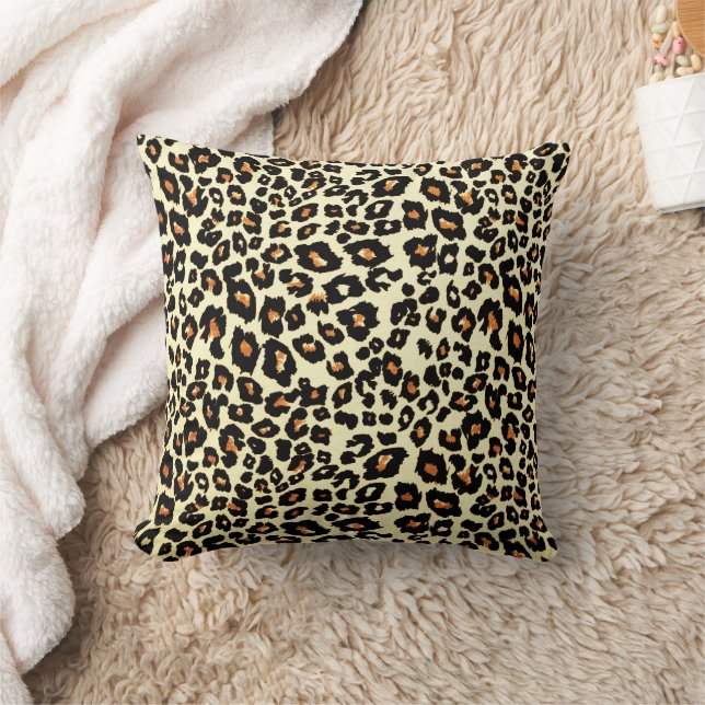 Leopard Pattern Retro Style Throw Pillow (Blanket)