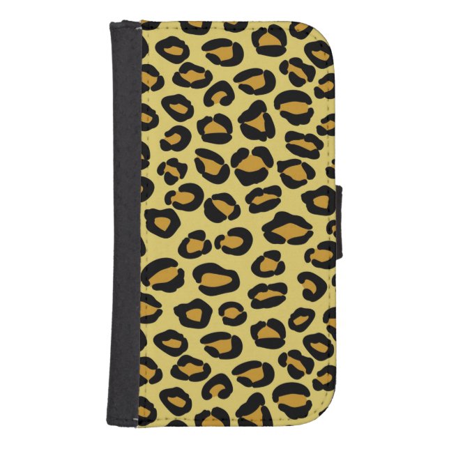Leopard Pattern Samsung Galaxy Wallet Case (Front)