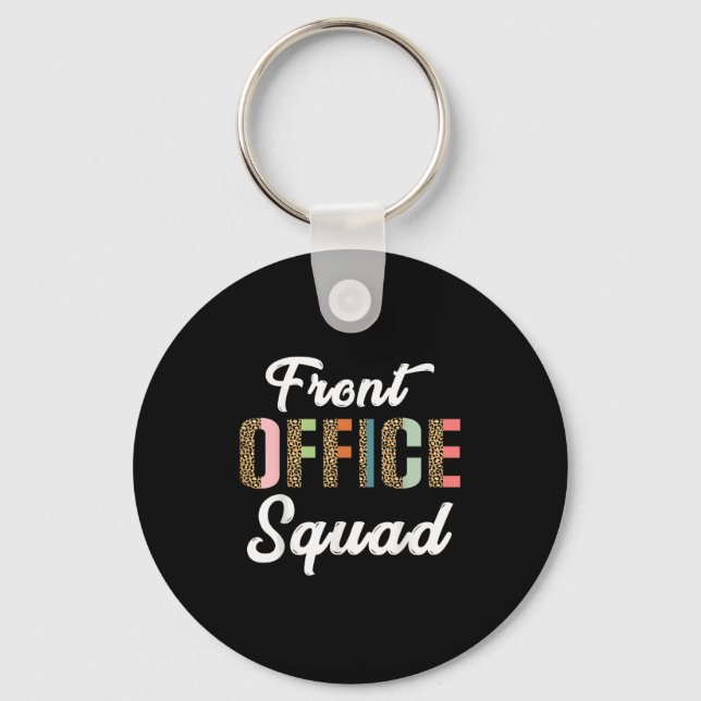 Leopard Pattern School Secretary Admin Front Offic Keychain (Front)