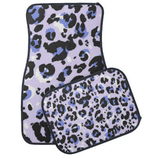 Leopard pattern seamless. Purple leo skin texture. Car Floor Mat
