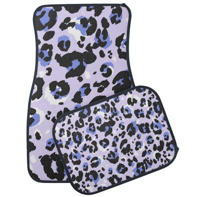 Leopard pattern seamless. Purple leo skin texture. Car Floor Mat (Set)