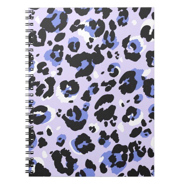 Leopard pattern seamless. Purple leo skin texture. Notebook (Front)