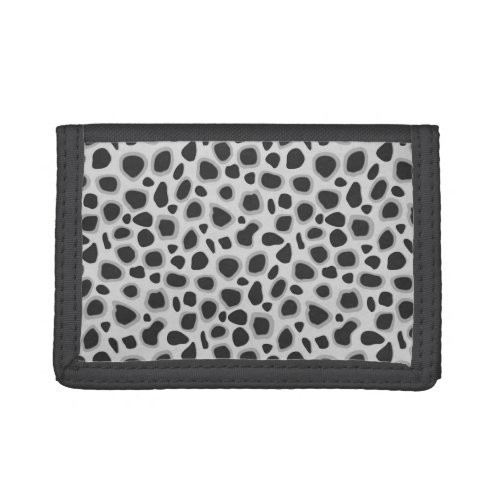 Leopard Pattern Shades of Grey Tri_fold Wallet