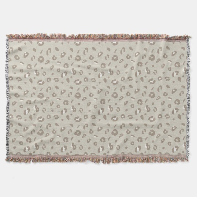 Leopard Pattern Throw Blanket (Front)